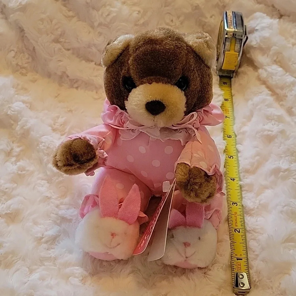 🌴3/$15🌴 Vintage Pink Polka Dot Papel Bearly Bunny Jr in costume kids - Picture 13 of 15